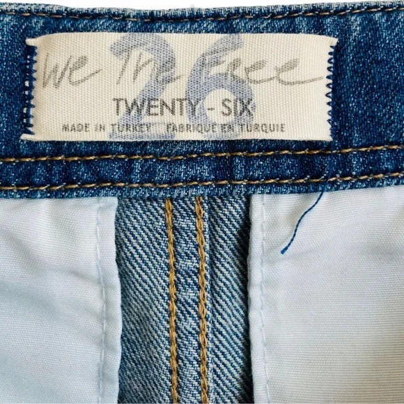 Free People Women's Icon Wash Cotton Avenue Utility Denim Mini Skirt  Sz 26 - Picture 5 of 6